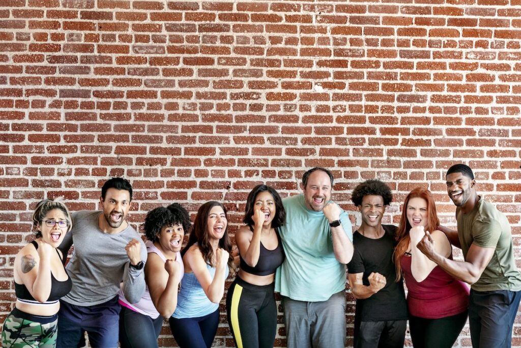 Group of people at the gym working out and maintaining a calorie deficit thanks to semaglutide in North Liberty