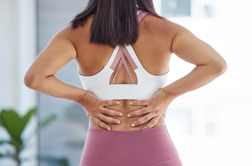Woman with lower back pain